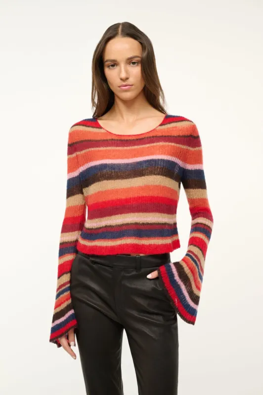 PARKER SWEATER | AUTUMNAL FADED STRIPE sold by STAUD