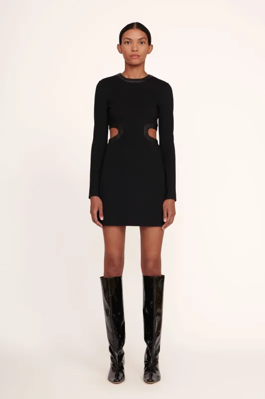 MINI LONG SLEEVE DOLCE DRESS | BLACK sold by STAUD