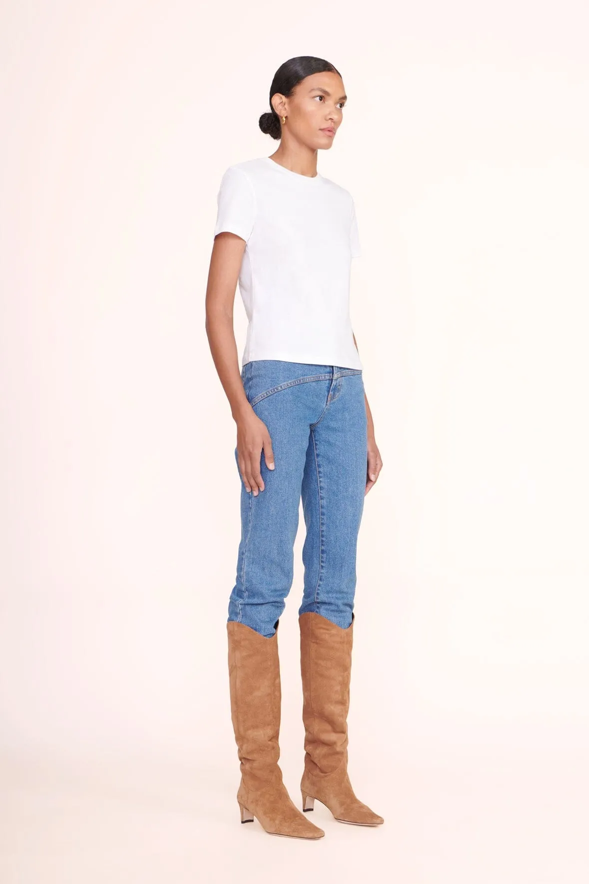 CREW NECK T SHIRT | WHITE sold by STAUD product image thumbnail 4