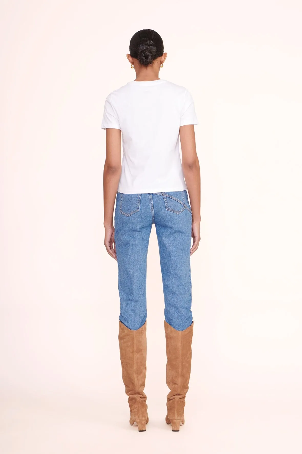 CREW NECK T SHIRT | WHITE sold by STAUD product image thumbnail 3