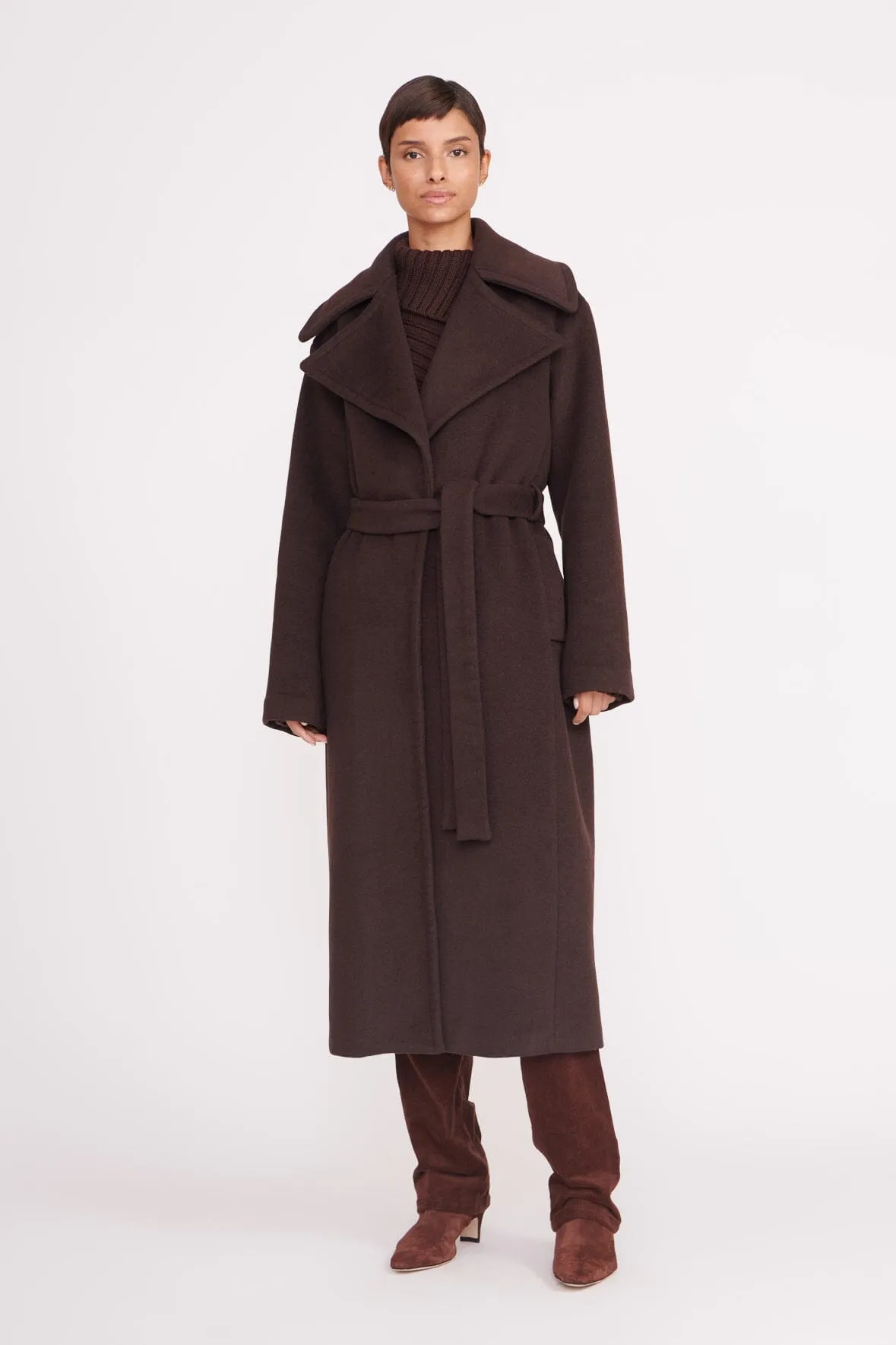 CARVER COAT | DARK CHOCOLATE sold by STAUD product image thumbnail 3