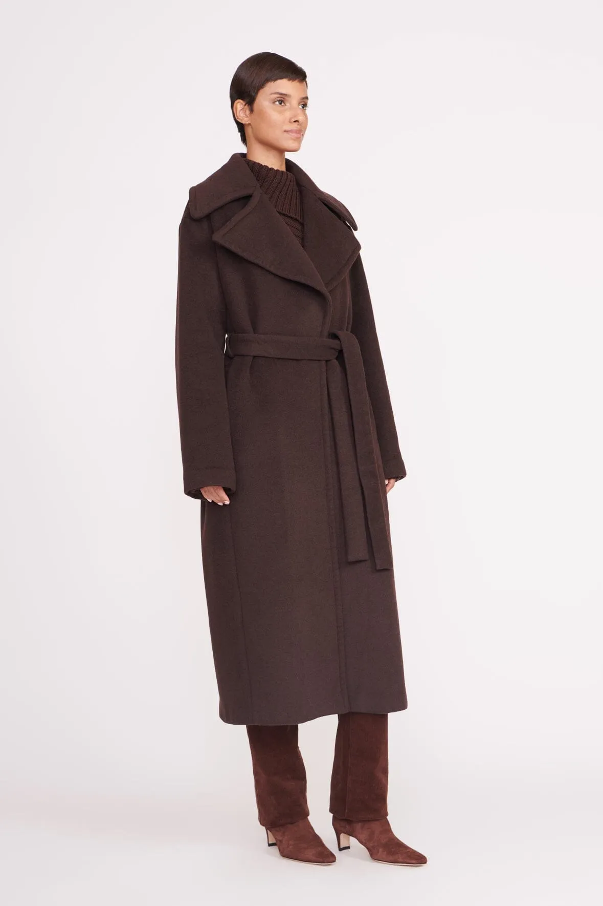 CARVER COAT | DARK CHOCOLATE sold by STAUD product image thumbnail 5