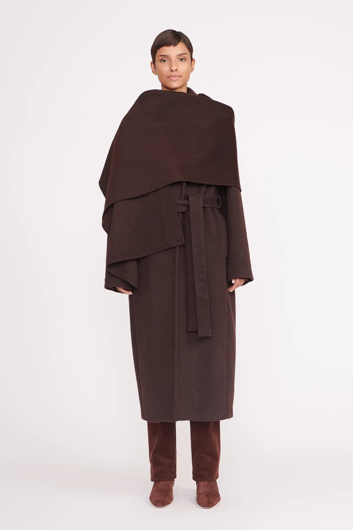 CARVER COAT | DARK CHOCOLATE sold by STAUD product image thumbnail 4