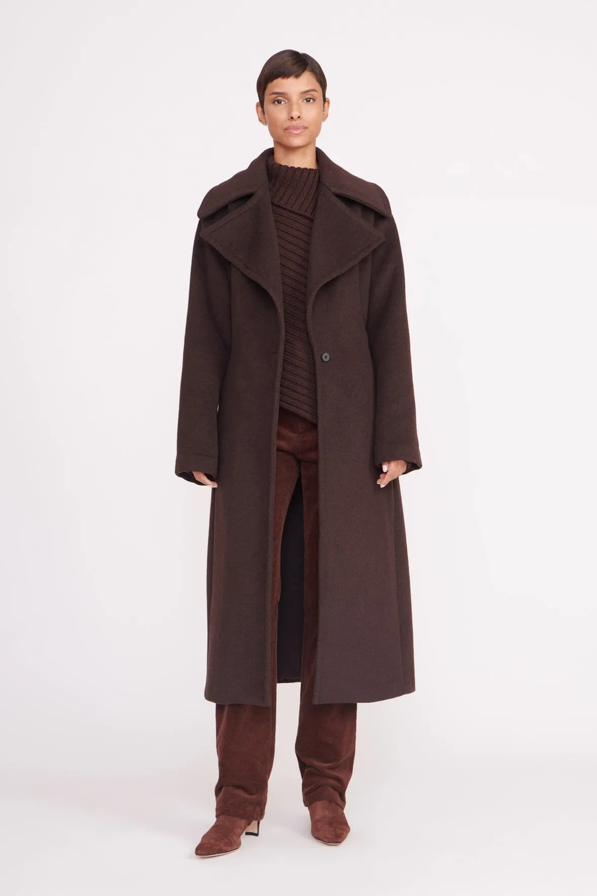 CARVER COAT | DARK CHOCOLATE sold by STAUD product image thumbnail 2