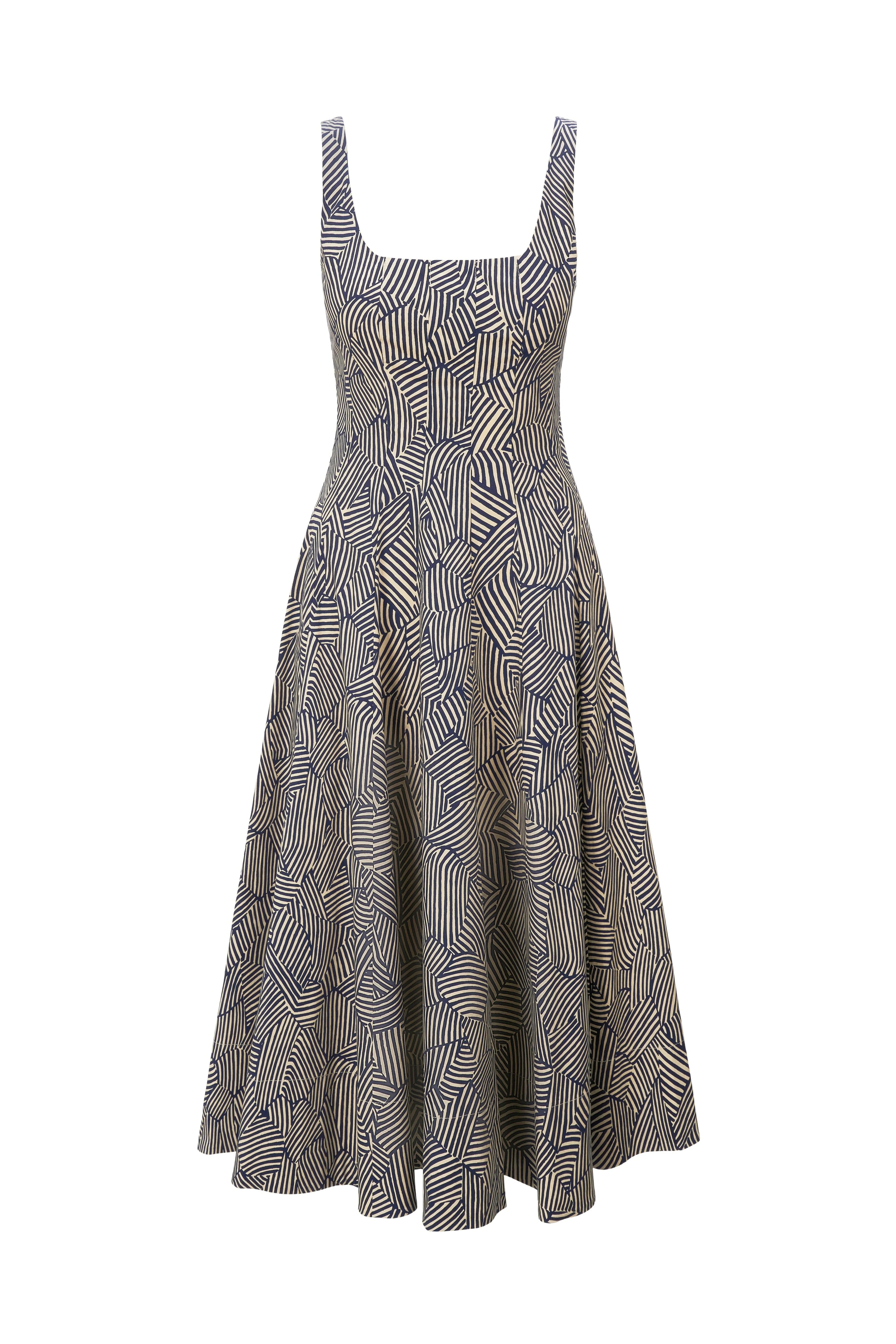 WELLS DRESS | NAVY MOSAIC sold by STAUD product image thumbnail 5