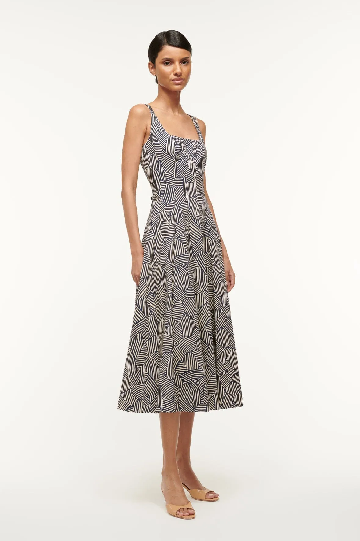 WELLS DRESS | NAVY MOSAIC sold by STAUD product image thumbnail 3