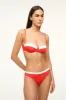 JO BALCONETTE TOP | RED WHITE sold by STAUD