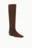 WALLY FLAT BOOT | MAHOGANY SUEDE sold by STAUD