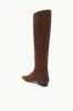 WALLY FLAT BOOT | MAHOGANY SUEDE sold by STAUD