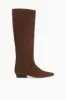 WALLY FLAT BOOT | MAHOGANY SUEDE sold by STAUD