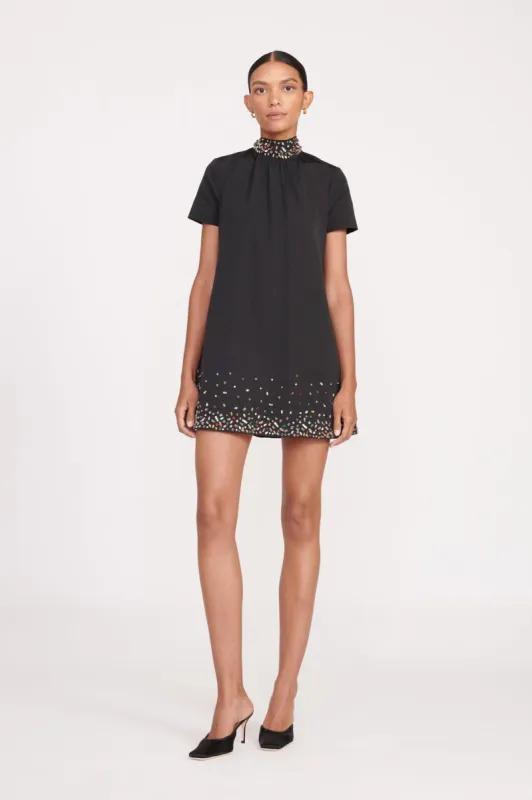 MINI ILANA DRESS | BLACK SILVER sold by STAUD