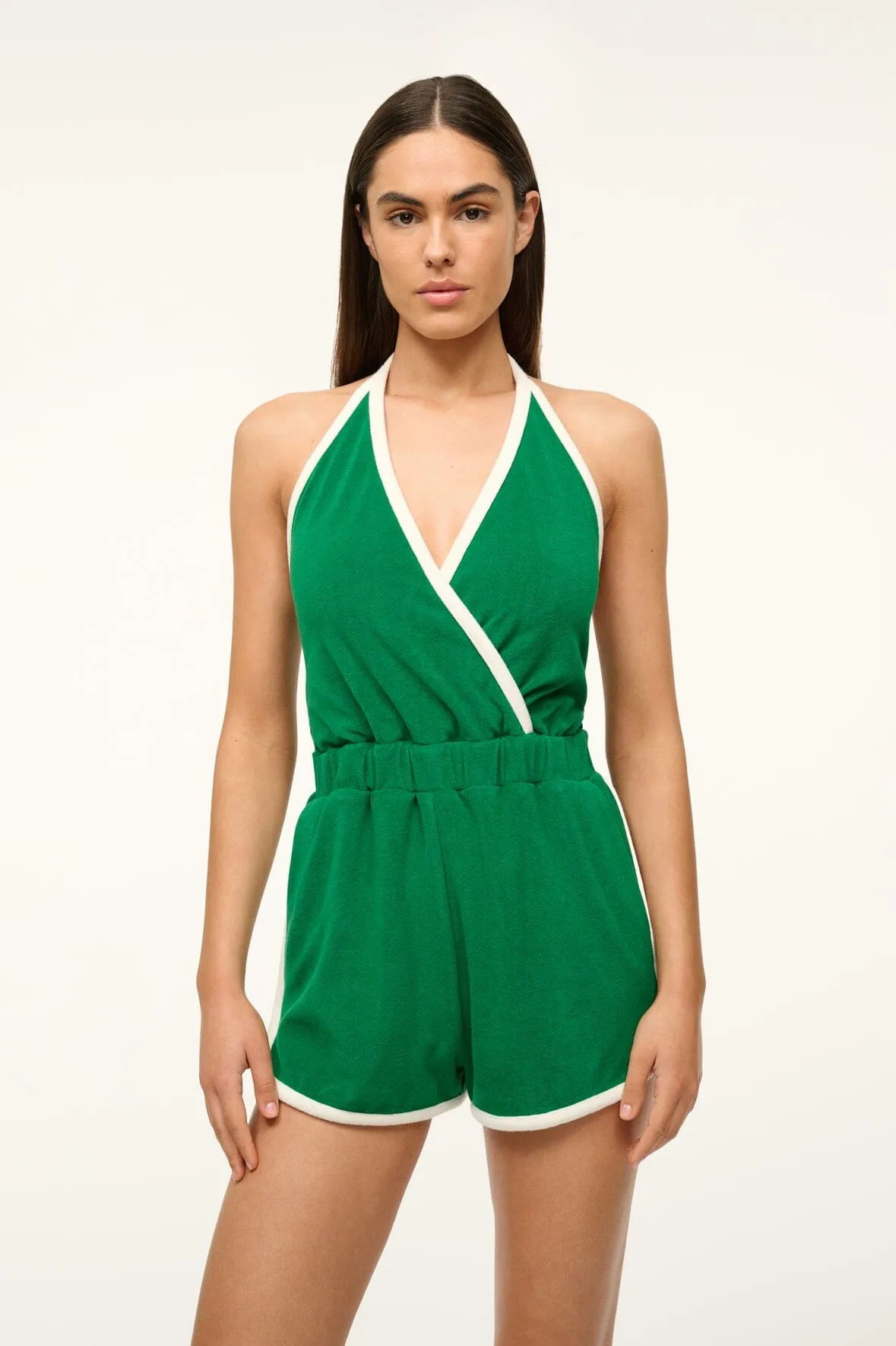 SINES COVERUP ROMPER | VERT WHITE sold by STAUD product image thumbnail 2
