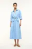 LISA DRESS | AZURE PINSTRIPE sold by STAUD