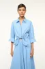 LISA DRESS | AZURE PINSTRIPE sold by STAUD