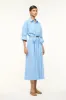 LISA DRESS | AZURE PINSTRIPE sold by STAUD
