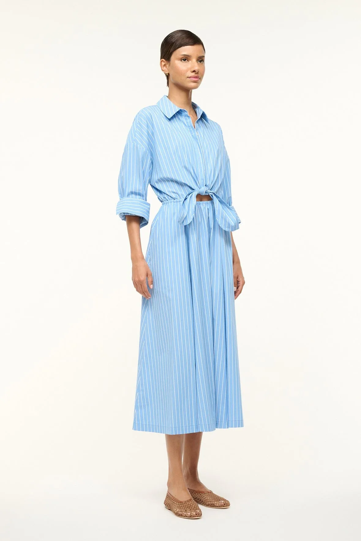 LISA DRESS | AZURE PINSTRIPE sold by STAUD product image thumbnail 2