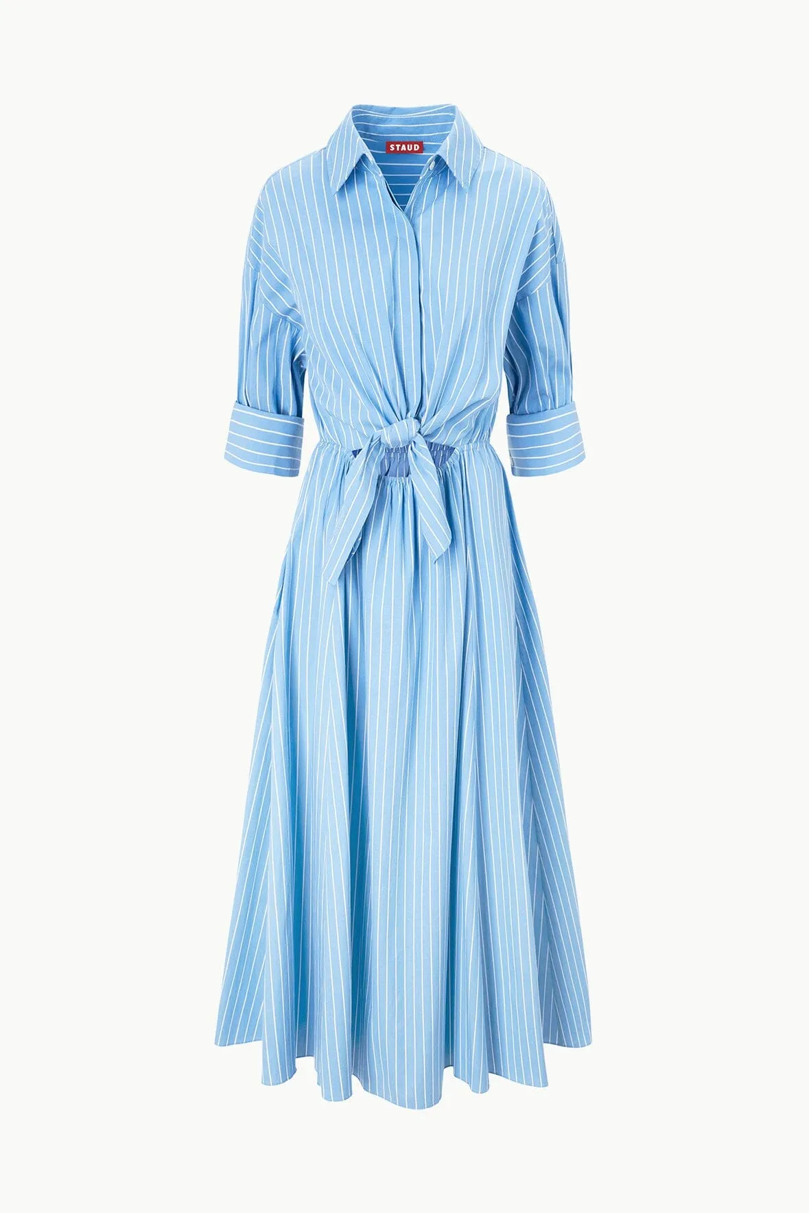 LISA DRESS | AZURE PINSTRIPE sold by STAUD product image thumbnail 5