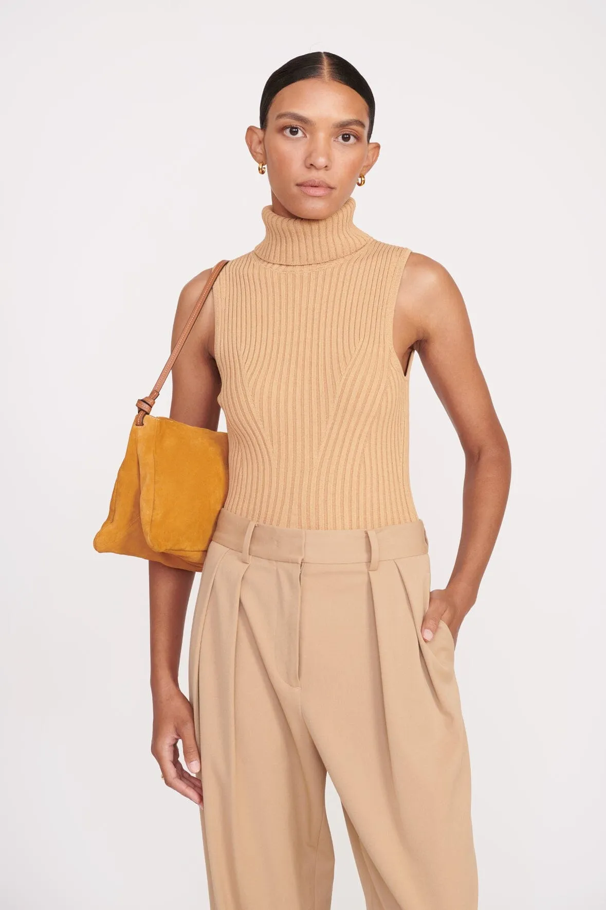 VIVI SHOULDER BAG | TAN SUEDE sold by STAUD product image thumbnail 2