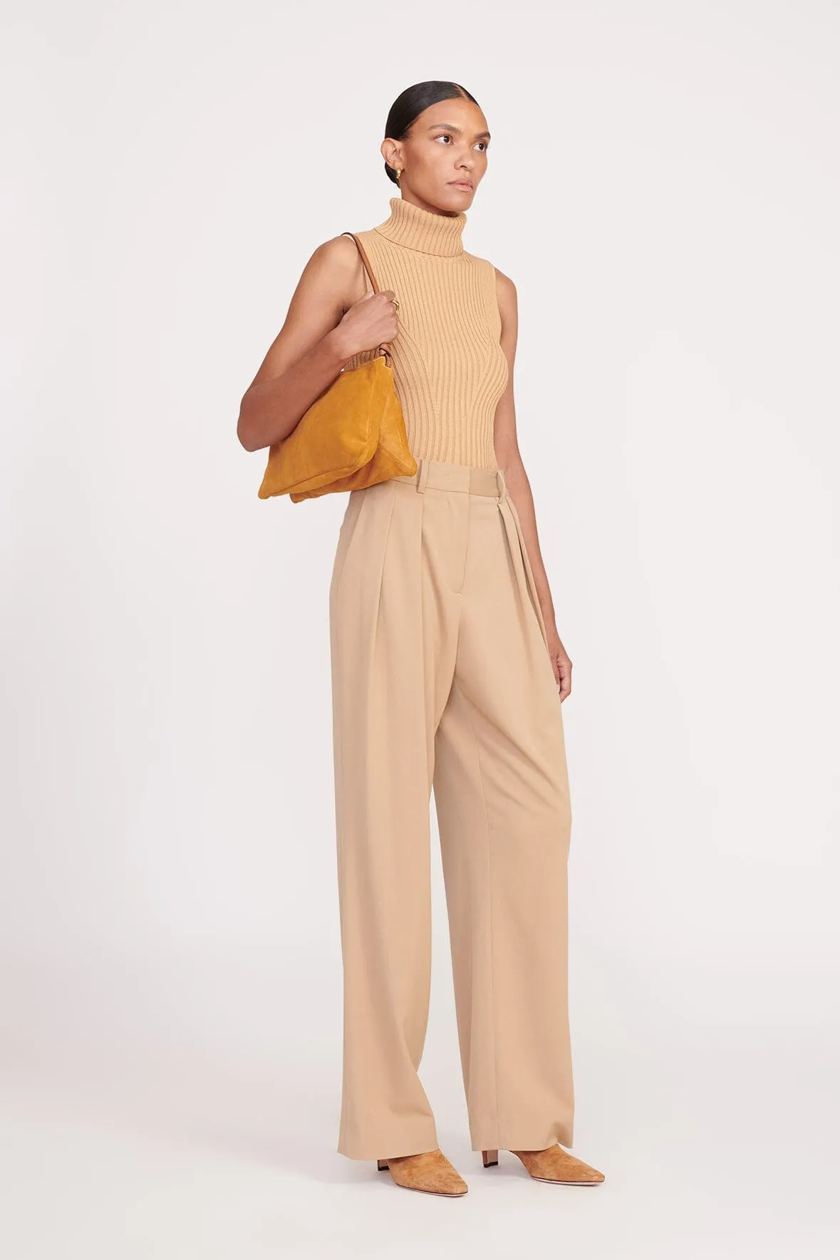 VIVI SHOULDER BAG | TAN SUEDE sold by STAUD product image thumbnail 4
