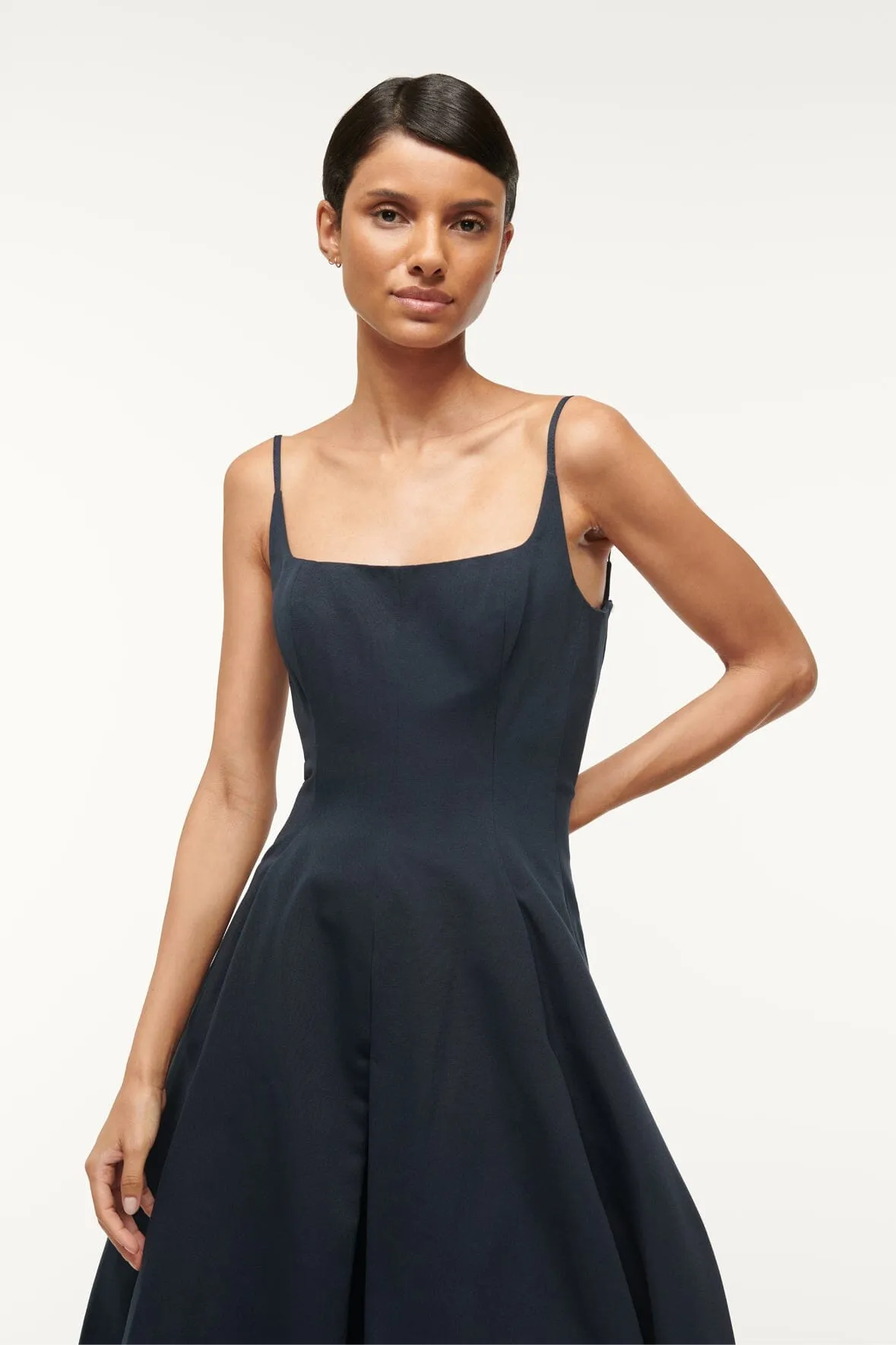 MAXI JOLI DRESS | NAVY sold by STAUD product image thumbnail 3