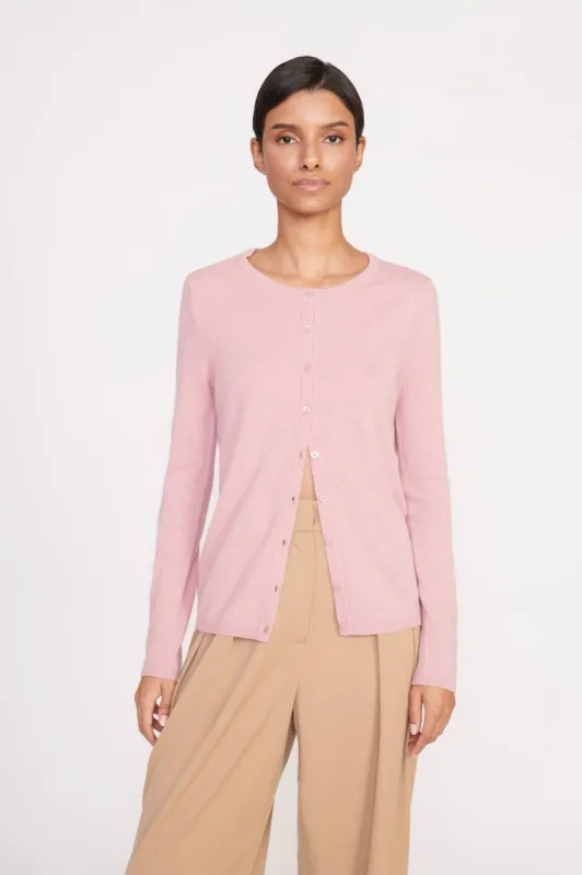 ADAN CASHMERE CARDIGAN | CHERRY BLOSSOM sold by STAUD