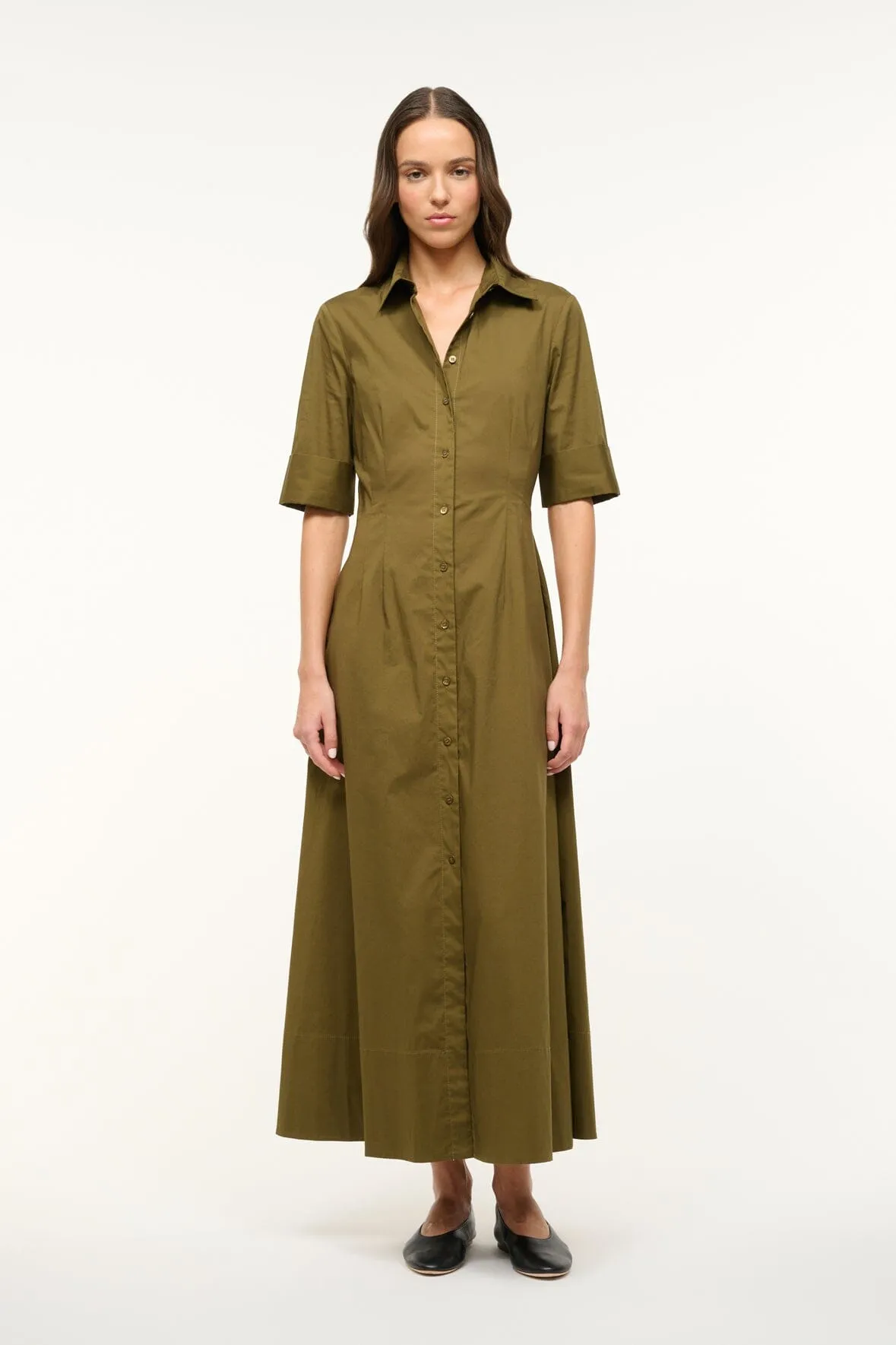 JOAN MAXI DRESS | SERGEANT GREEN sold by STAUD