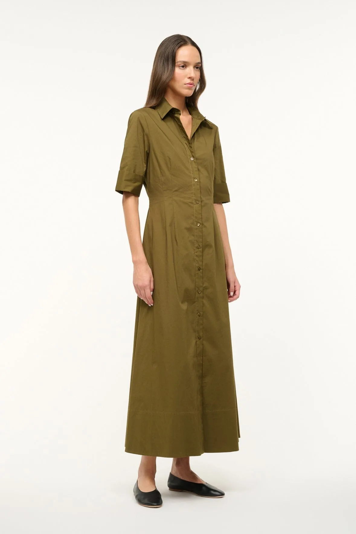 JOAN MAXI DRESS | SERGEANT GREEN sold by STAUD product image thumbnail 3