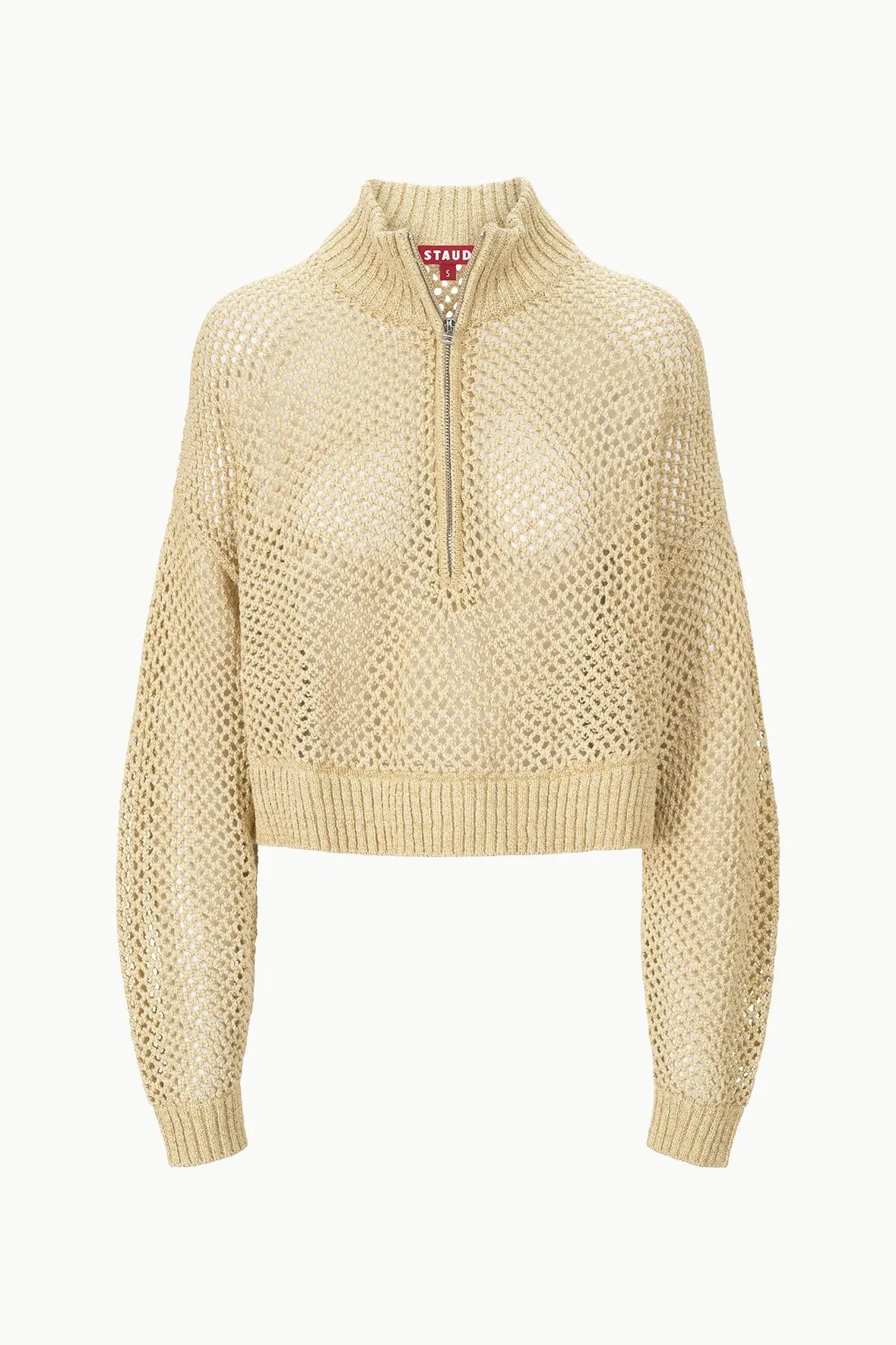 CROPPED HAMPTON SWEATER | NATURAL sold by STAUD product image thumbnail 4