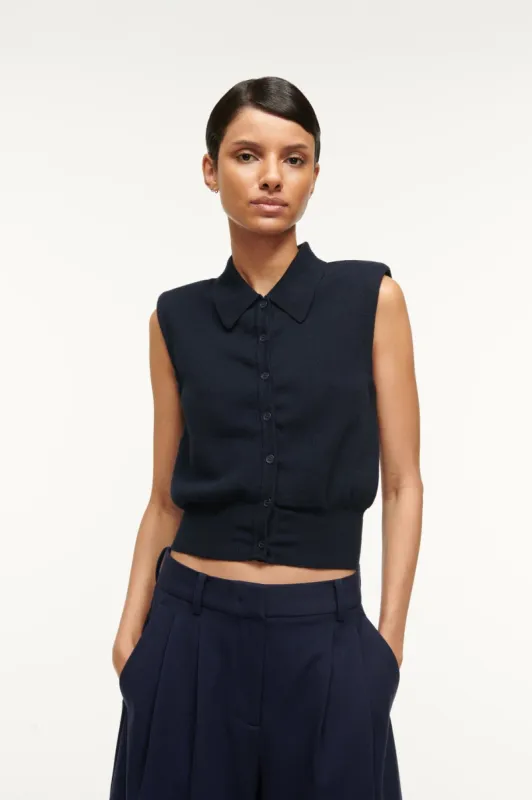 NOLA SWEATER | NAVY sold by STAUD