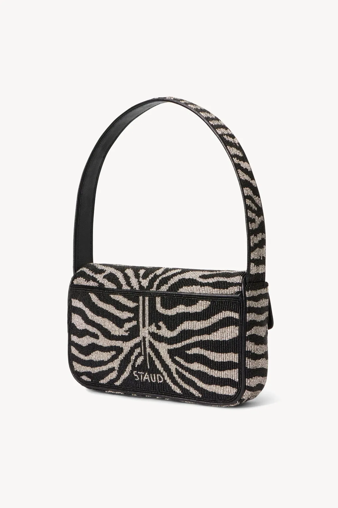 TOMMY BEADED BAG | BLACK WHITE ZEBRA sold by STAUD product image thumbnail 3