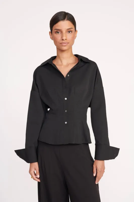 OPHELIA TOP | BLACK sold by STAUD