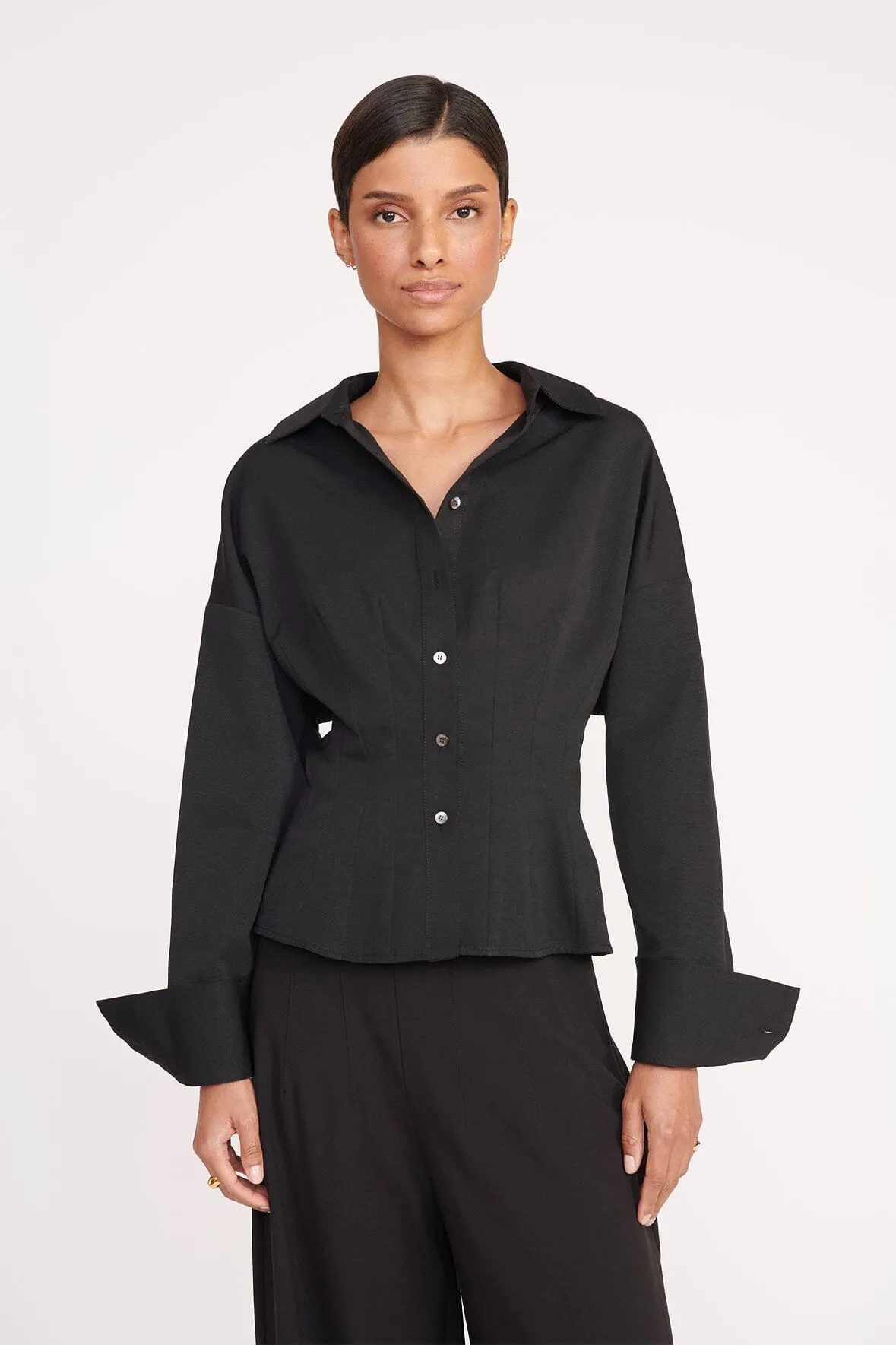 OPHELIA TOP | BLACK sold by STAUD