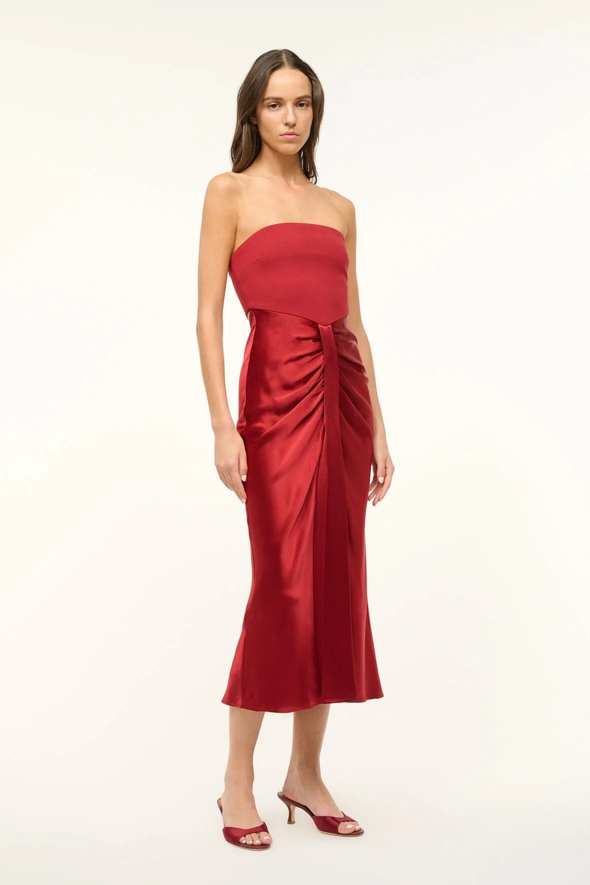 MIDI WAYFARING DRESS | ROUGE sold by STAUD product image thumbnail 2