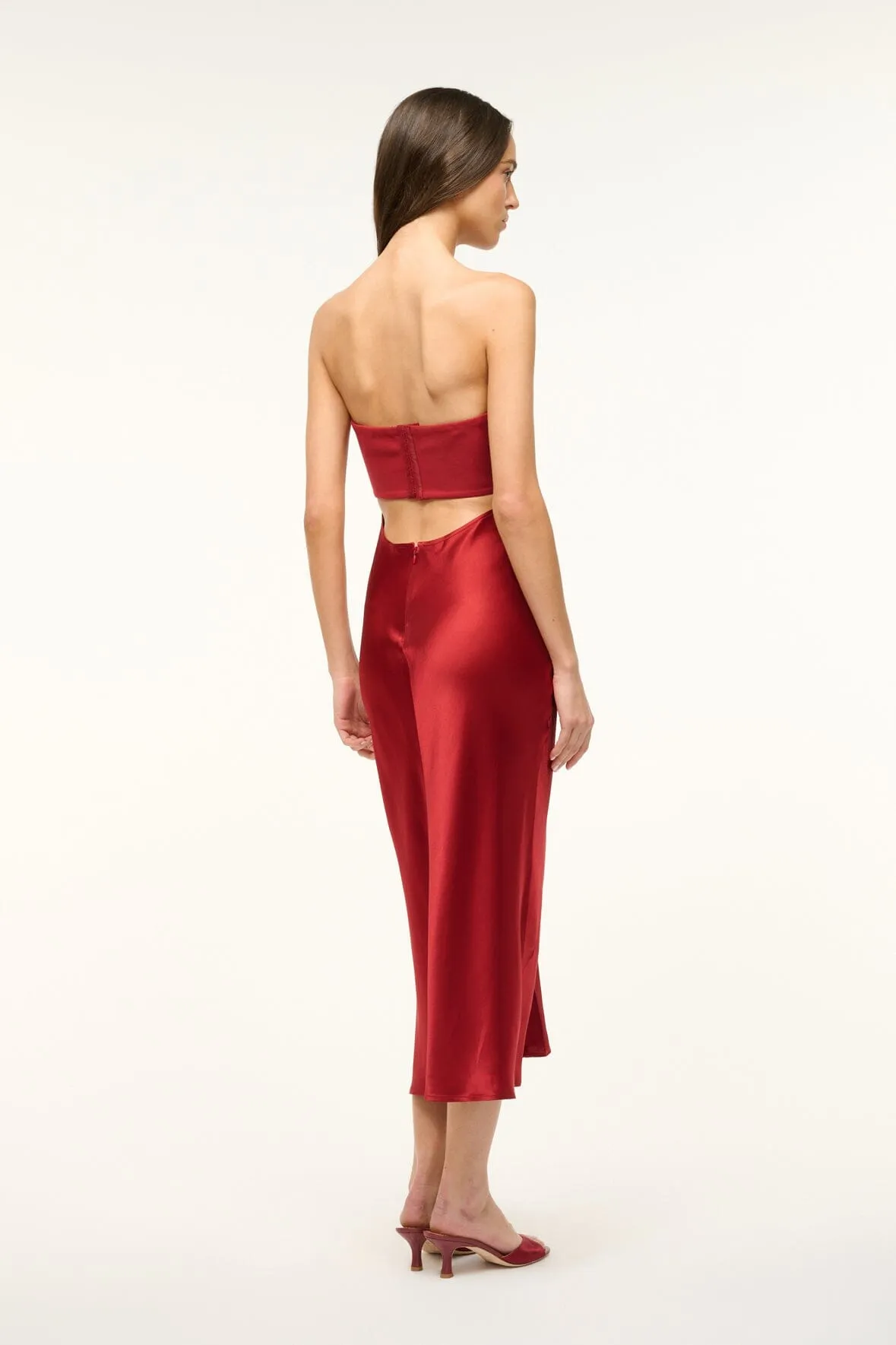 MIDI WAYFARING DRESS | ROUGE sold by STAUD product image thumbnail 4