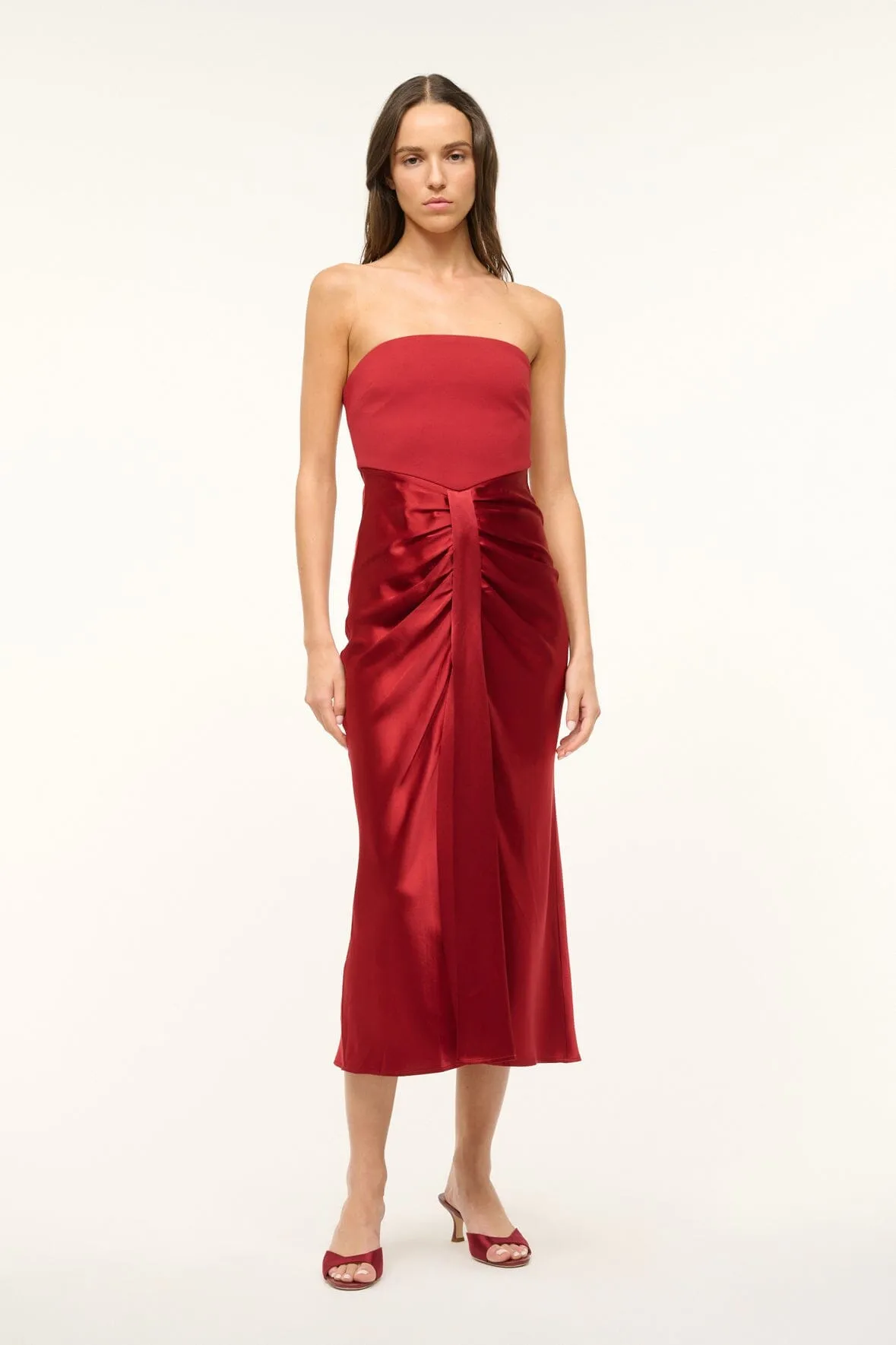MIDI WAYFARING DRESS | ROUGE sold by STAUD