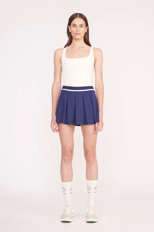 DOUBLES SKIRT | NAVY sold by STAUD