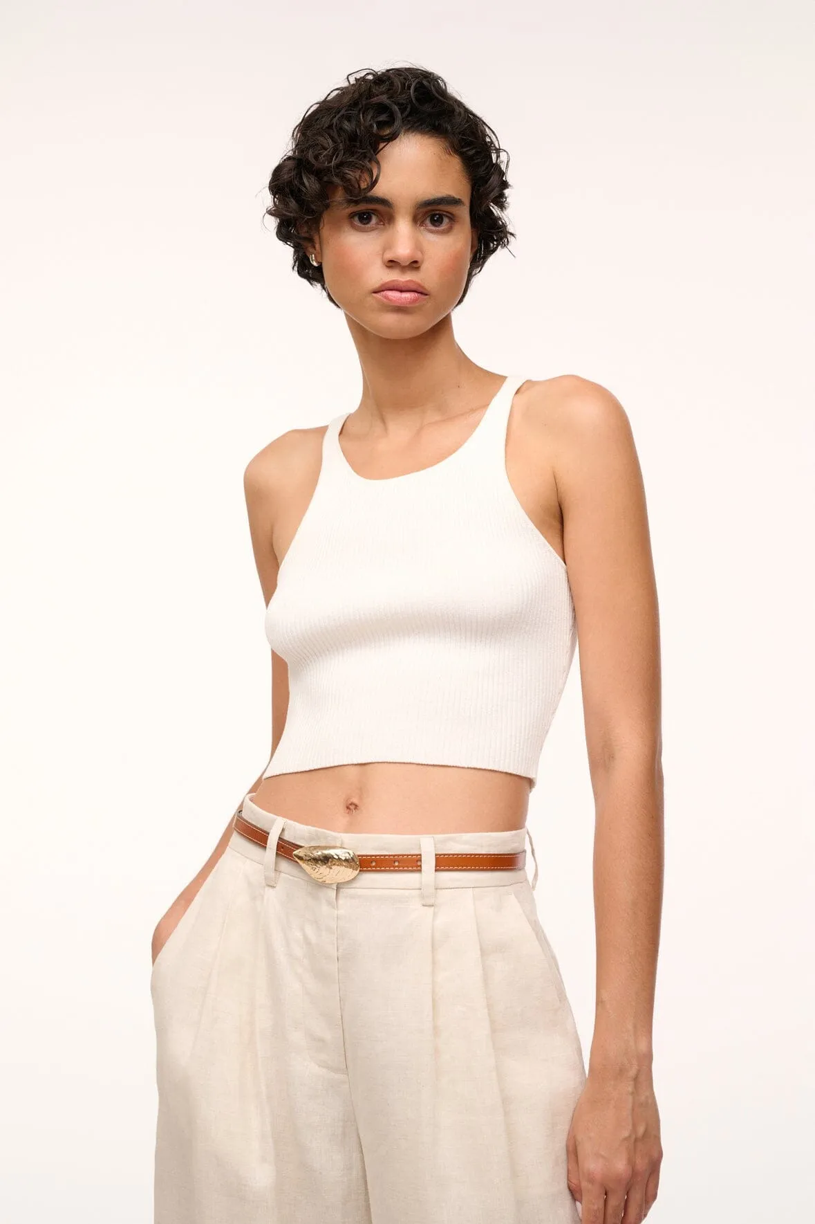 SHELL BUCKLE BELT | TAN sold by STAUD product image thumbnail 2