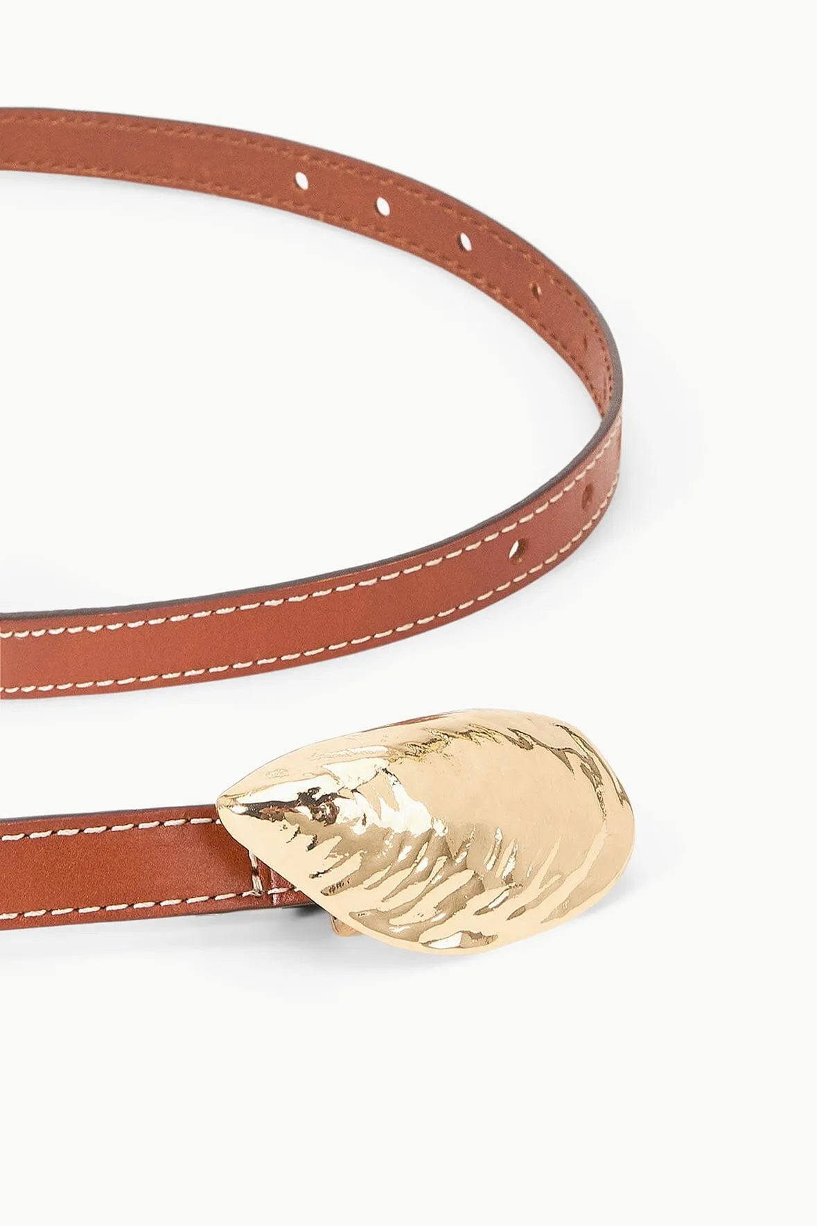 SHELL BUCKLE BELT | TAN sold by STAUD product image thumbnail 3