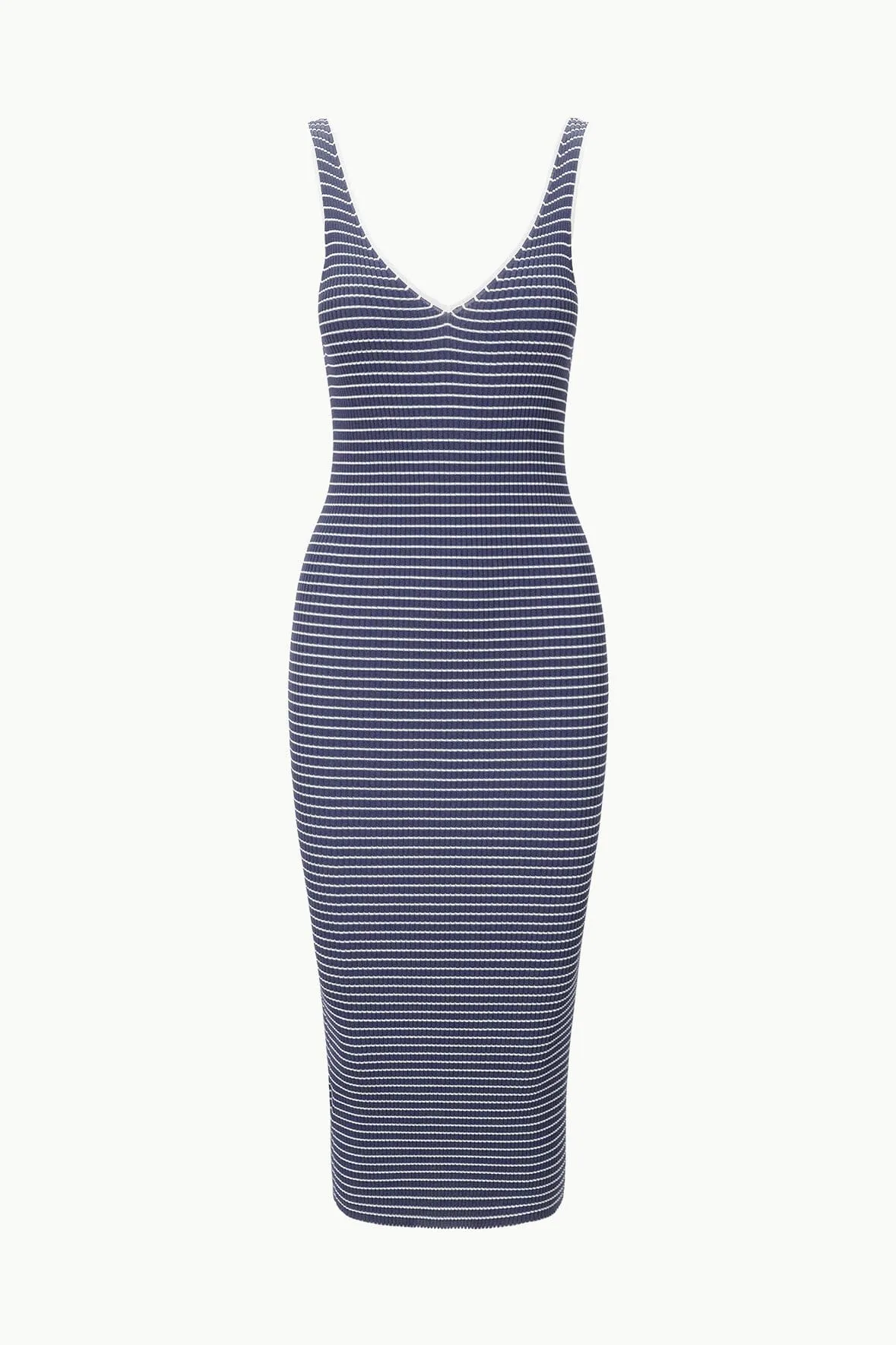 DANA DRESS | NAVY MICRO STRIPE sold by STAUD product image thumbnail 5