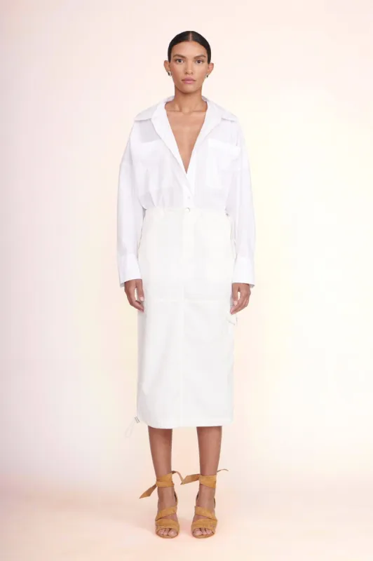 JUSTINE SKIRT | IVORY sold by STAUD