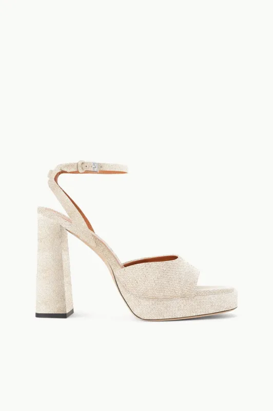 SOLANGE PLATFORM | NATURAL LINEN sold by STAUD