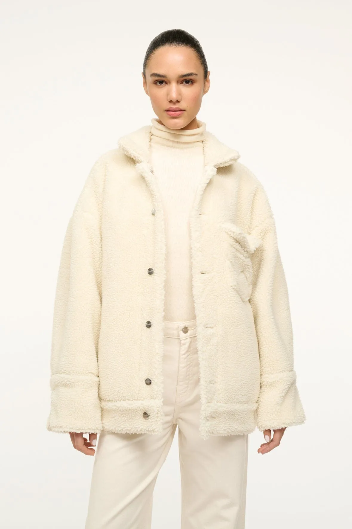 STAUD + WRANGLER REVERSIBLE BIGGEST JEAN JACKET | CREAM sold by STAUD product image thumbnail 2