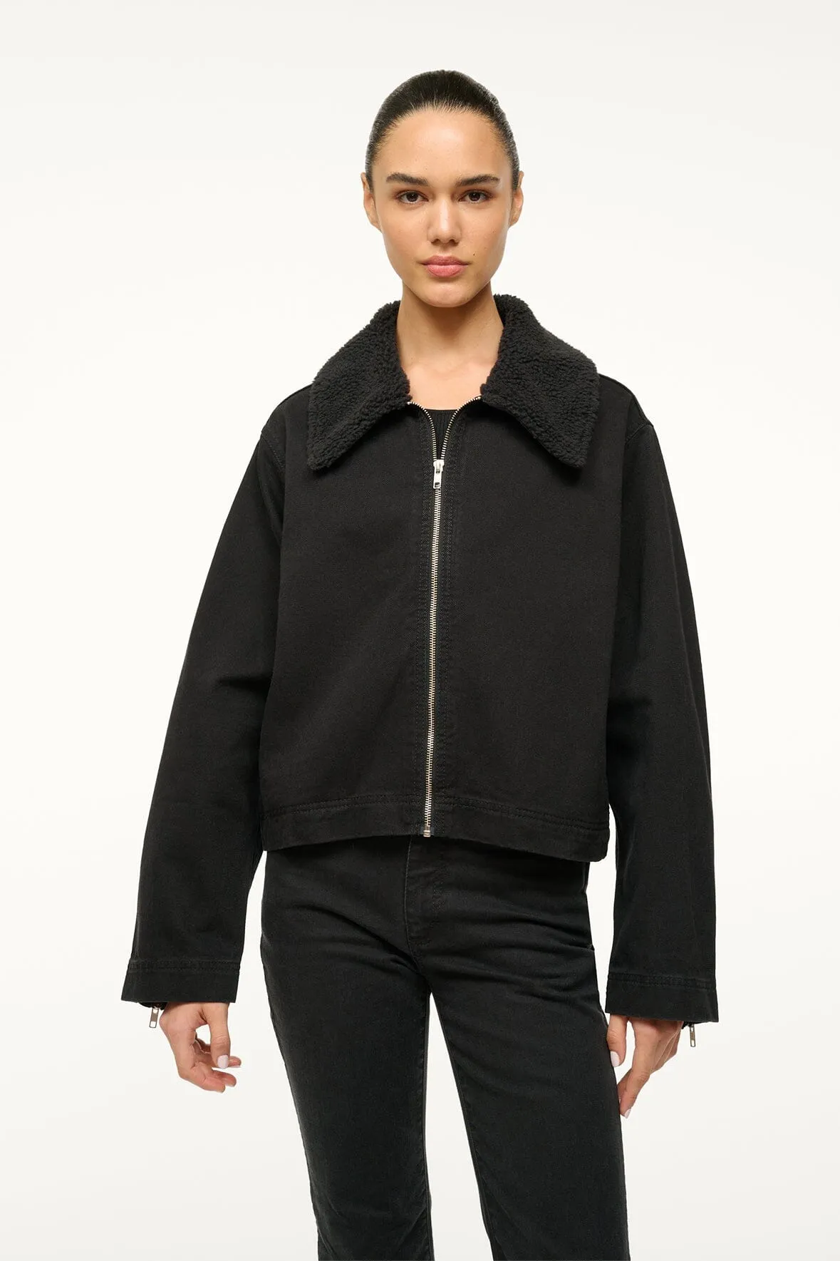 STAUD + WRANGLER THE MINIMAL JACKET | BLACK sold by STAUD