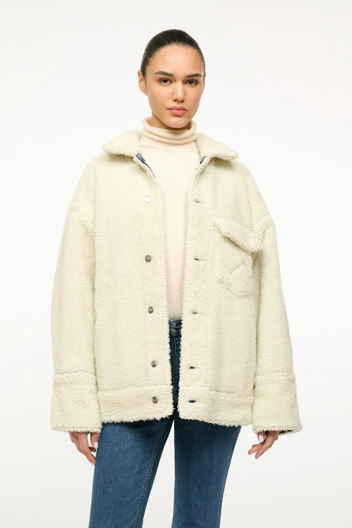 STAUD + WRANGLER REVERSIBLE BIGGEST JEAN JACKET | INDIGO WASH sold by STAUD product image thumbnail 2