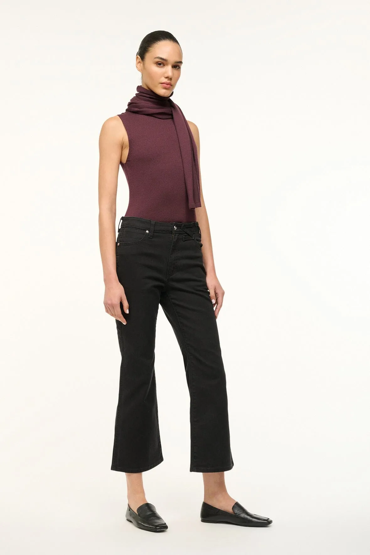 STAUD + WRANGLER THE CROPPED BOOT JEAN | BLACK sold by STAUD product image thumbnail 2