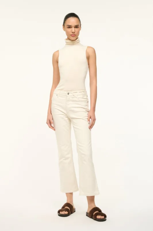 STAUD + WRANGLER THE CROPPED BOOT JEAN | CREAM sold by STAUD