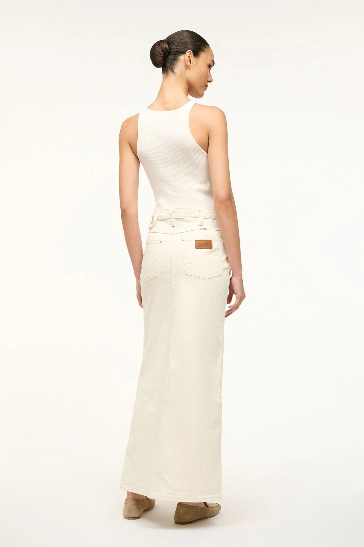 STAUD + WRANGLER THE MAXI SKIRT | CREAM sold by STAUD product image thumbnail 2
