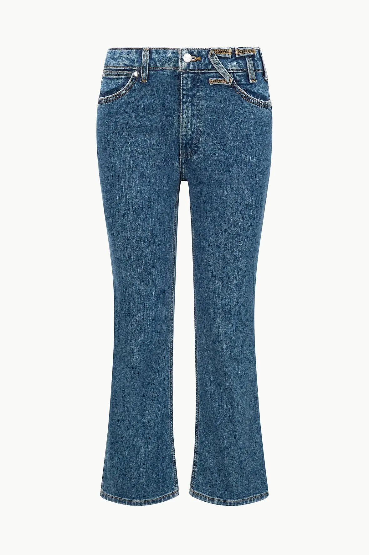 STAUD + WRANGLER THE CROPPED BOOT JEAN | INDIGO WASH sold by STAUD product image thumbnail 5