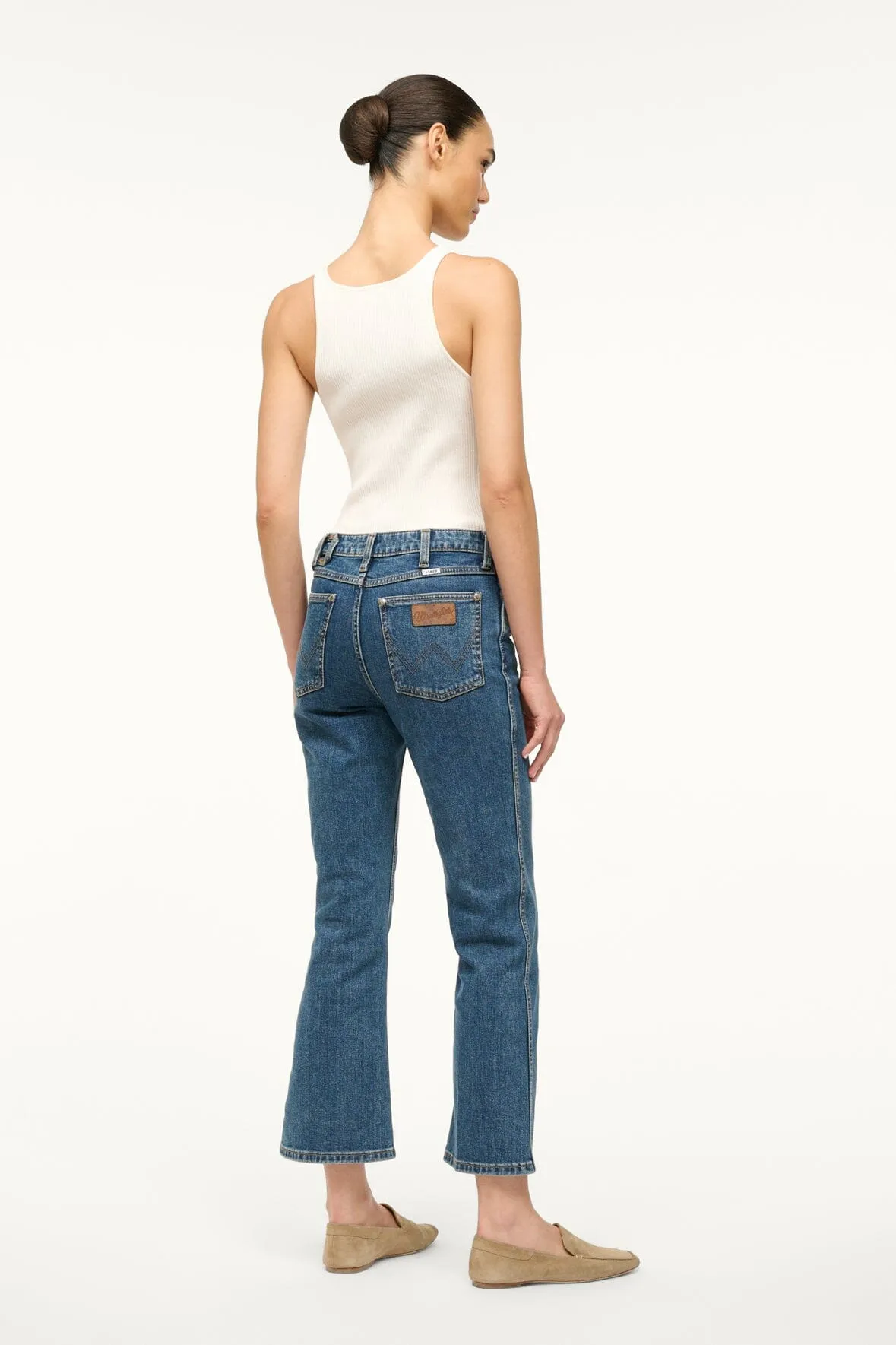 STAUD + WRANGLER THE CROPPED BOOT JEAN | INDIGO WASH sold by STAUD product image thumbnail 3