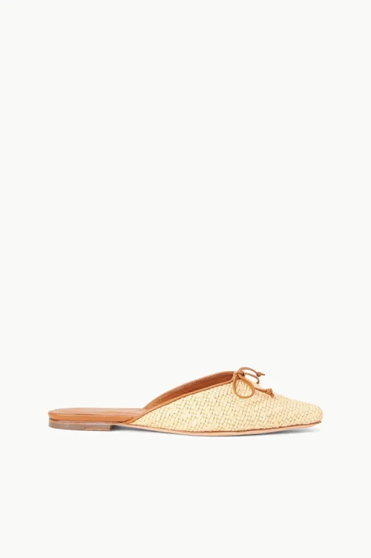 GINA MULE | NATURAL RAFFIA sold by STAUD
